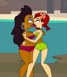 anne_maria_(tdi) kissing pennsatucky tagme total_drama_(series) total_drama_island yuri zoey_(tdi)