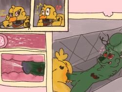 1boy1girl 2d anthro anthro_on_anthro anthro_penetrating avian avian_humanoid bird bunny chica_(fnaf) chicken dialog dialogue duo duo_focus fanart fat_ass feathers felixmcfurry female female_focus five_nights_at_freddy's fnaf furry furry_only green_fur hands-free hands_behind_head impregnated impregnating_rape impregnation male male/female no_breasts no_condom nsfw penetration penis_in_pussy pleasure_face pleasured questionable_consent rabbit rabbit_ears rape relaxed relaxed_expression relaxing sex sperm sperm_cell sperm_meets_ovum springtrap springtrap_(fnaf) straight straight_sex stuck stuck_in_vent suprised thick_thighs ultimate_custom_night wires withered_chica x-ray yellow_feathers yellow_fur