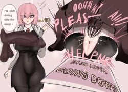 cum cum_in_pussy dark-skinned_male fate/grand_order fate_(series) instant_loss instant_loss_2koma interracial kinkylingky level_drain light-skinned_female mash_kyrielight mating_press netorare online_game pink_hair text vaginal_penetration