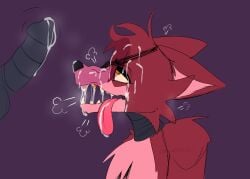 blowjob cannifilic cum five_nights_at_freddy's five_nights_at_freddy's_2 fnaf fox foxy_(fnaf) freddy_(fnaf) furry male_only oral red_body red_hair tagme yellow_eyes yiff