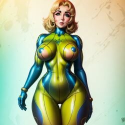 ai_generated blonde_hair bodysuit breasts elizabeth_taylor female_only nipples unstable_diffusion