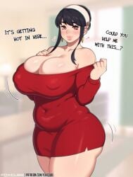 1girls belly big_breasts chubby chubby_female curvy female female_focus female_only foxicube large_breasts spy_x_family thick thick_thighs voluptuous yor_briar yor_forger