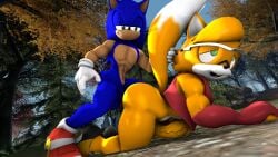 2boys 3d 3d_(artwork) anthro anthro_on_anthro eden_the_fox femboy gay male male/male male_only nackey sonic_(series) sonic_frontiers sonic_the_hedgehog tagme