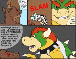 axelbat bowser comic dry_bones green_shell horns koopa male male_only mario_(series) multiple_males nintendo no_humans shell spiky_shell yaoi