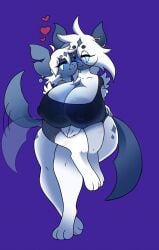 absol adorable big_lips bimbo blue_nipples borky-draws hearts_around_head horns huge_breasts hugging love maliqeth mommy mommy_kink mother mother_and_son moving_tail pokemon pokemon_(species) roux wholesome