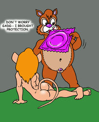 anthro anthrofied chip_'n_dale_rescue_rangers dale dennis_clark disney gadget_hackwrench penis testicles