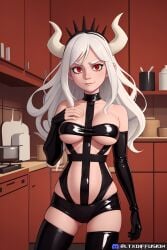 1girls ai_generated black_latex black_latex_elbow_gloves black_latex_thighhighs black_stockings breasts clothed clothing crown demon demon_girl elbow_gloves eyes female female_focus female_only fit_female front_view gloves hair helltaker horns indoors kitchen latex latex_clothing latex_elbow_gloves latex_gloves latex_stockings light-skinned_female light_skin long_hair looking_at_viewer ltxdiffusion lucifer_(helltaker) medium_breasts png red_eyes shiny shiny_clothes signature skin_tight solo solo_female solo_focus stable_diffusion standing stockings tight_clothing underboob white_hair