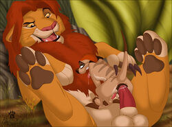 2011 2boys atimon disney gay lion male male_only meerkat penis simba tagme the_lion_king timon yaoi