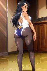 1girls ai_generated ass bent_over female female_only from_behind gl3042 hayase_nagatoro human leotard looking_at_viewer pantyhose please_don't_bully_me,_nagatoro solo tan tan-skinned_female tanned