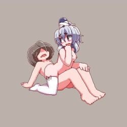 1boy 1girls animated aoihitsuji blush breasts brown_hair cum ejaculation full_body gray_hair grey_background grey_hair mononobe_no_futo nipples nude nude_male nude_male_partially_clothed_female pixel_art ponytail reverse_cowgirl_position sex simple_background straight tagme thigh_high_socks thigh_highs thigh_highs_only thighhighs thighhighs_only touhou video