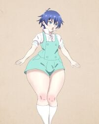 blue_hair femboy lips lloyd_de_saloum male_focus male_only shortstack shortstack_femboy solo_male tensei_shitara_dai_nana_ouji_dattanode,_kimamani_majutsu_o_kiwamemasu thick_thighs