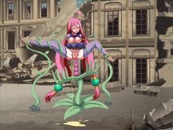 1girls animated breasts defeated game_cg long_hair monster pink_hair piss pissing plant pussy_juice rape tagme tentacle tentacle_sex vagina video violation