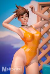 lena oxton from blizzard entertainment by meltoriku