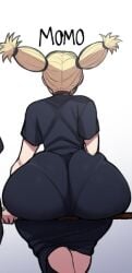 ass_bigger_than_head ass_bigger_than_torso ass_dough ass_focus big_ass blackwhiplash blonde blonde_female blonde_hair bottom_heavy bwl child dat_ass fat_ass huge_ass jujutsu_kaisen massive_ass nishimiya_momo thick_ass wide_ass wide_hips