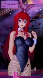 1girl 3d ace_of_hearts bangs belly_button belly_button_visible_through_clothing big_breasts blue_eyes blush bow bow_tie bowtie breasts bunny_costume bunny_ears bunny_girl bunny_tail bunnygirl bunnysuit casino casino_card_table casino_chip casino_table casino_tokens demon demon_girl devil devil_girl female female_focus female_only fishnet fishnet_legwear fishnet_pantyhose fishnet_stockings high_school_dxd hip_tattoo hips koikatsu light-skinned_female light_skin long_hair nipples nipples_visible_through_clothing open_smile pale-skinned_female pale_skin playboy_bunny playing_card red_bow red_bow_tie red_bowtie red_hair red_hair_female red_nail_polish red_nails rias_gremory sidelocks smile snowbunny snowbunny_tattoo tagme tattoo teenage_girl teenager violetrose34 violetrose34_(artist) waist_tattoo wristband wristwear