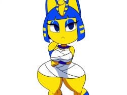 1girls 2d animal_crossing animated ankha ankha_(animal_crossing) arm_under_breasts back_muscles back_view belly_button big_ass big_breasts big_ears blinking blue_eyes blue_eyeshadow blue_hair blue_jewelry bob_cut bottom_heavy bounce bouncing_ass bouncing_breast bouncing_breasts bouncing_butt breast_play breasts breasts_out breasts_out_of_clothes breasts_outside breasts_squeezed_together brown_areola brown_nipples cat_ears cat_tail catgirl clothing clothing_removed dress egyptian_clothes egyptian_clothing egyptian_dress egyptian_headdress female finger_snap grabbing_ass grabbing_breasts grabbing_own_ass grabbing_own_breast hips hips_wider_than_shoulders huge_ass huge_hips huge_thighs jiggling jiggling_ass jiggling_breasts jiggling_butt knees labia_majora long_eyelashes mons_pubis mound_of_venus mp4 nintendo nipples no_sound playing_with_breasts seductive seductive_eyes seductive_gaze seductive_look seductive_mouth seductive_pose seductive_smile shaking shaking_ass shaking_breasts shiny shiny_ass shiny_breasts shiny_eyelids shiny_skin small_waist smile smiling smiling_at_viewer solo tail tail_markings tansau thick thick_ass thick_butt thick_eyelashes thick_hips thick_thighs thighs thin_waist tiny_waist titty_drop turned_around turning_around video voluptuous voluptuous_anthro voluptuous_female wasp_waist wide_hips yellow_body yellow_skin