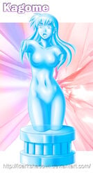 1girls breasts female higurashi_kagome inuyasha kagome_higurashi nipples sculpture solo thedarkness transparent