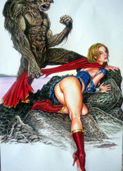 begging_for_mercy blonde_female captured_superheroine dc defeated_superheroine doomed_superheroine enslaved_superheroine helpless_superheroine imminent_rape monster_rape overpowered pleading_with_her_eyes sex_slave stripped supergirl swamp_thing tagme torn_costume