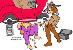 anthro anthrofied chip chip_'n_dale_rescue_rangers dennis_clark disney gadget_hackwrench penis testicles