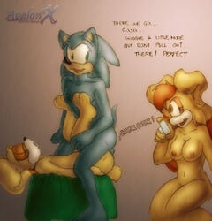 anthro aval0nx breasts cream_the_rabbit female fur hedgehog interspecies male mammal multiple_females nude rabbit sex side_view sonic_(series) sonic_the_hedgehog straight tagme text vanilla_the_rabbit