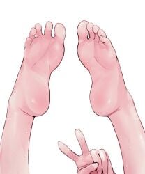 feet feet_up foot_fetish foot_focus foot_worship gegeartnotvt peace_sign soles sweat sweatdrop sweating sweaty_feet toes virtual_youtuber vtuber ywuria