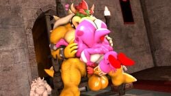 16:9 1boy 1girls 3d 3d_(artwork) 69_position accessory anthro areola ass balls big_balls big_breasts big_penis birdo birdo_(character) bodily_fluids bow_(feature) bow_accessory bow_ribbon bowser breasts castle claws closed_eyes cobaltapple cunnilingus deep_throat detailed_background digital_media_(artwork) duo erection feet fellatio female genital_fluids genitals hair_accessory hair_ribbon hairbow heart hi_res huge_balls huge_cock humanoid humanoid_genitalia humanoid_penis indoors inside koopa male mammal mario_(series) muscular nintendo nipples nude open_mouth oral part_of_a_set penile penis pink_body precum reptile ribbons scalie sex sfm siphon_(anatomy) smile source_filmmaker spikes sucking super_mario_bros. tail thick_thighs toe_claws tongue tongue_out vaginal_penetration widescreen