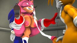 1girls 2boys 3d 3d_(artwork) amy_rose anthro big_breasts breasts cum cum_in_pussy cum_inside cum_on_face cumshot female female_penetrated male male_penetrating male_penetrating_female nipples notsoanonsfm penetration penis pussy sonic_(series) sonic_the_hedgehog tagme tails trio vaginal_penetration