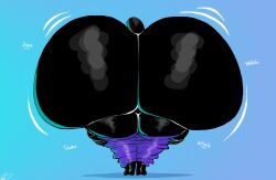 1boy big_ass big_butt black_skin bubble_ass bubble_butt furry huge_ass huge_butt jiggling_ass luke_(schplingnops) male male_only no_visible_face oc original_character pulling_down_pants schplingnops solo_male superchub tagme toony wobbling_ass