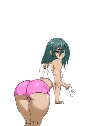 1girls :o ass ass_focus bent_over bent_over_table big_ass black_hair blue_hair cameltoe controller dark-skinned_female dark_skin dick_sucking_lips dsl female female_focus female_only from_behind gamer_girl green_hair grey_eyes leaning leaning_forward looking_at_viewer lummy_pixith lummypixith original original_artwork original_character pink_short_shorts pink_shorts short_shorts shorts simple_background sole_female solid_color_background solo solo_female solo_focus tan tan-skinned_female tan_body tan_skin tank_top tanktop tanned tanned_skin tomboy white_background white_tank_top