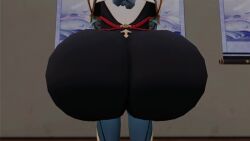 3d animated ass ass_focus ass_shake bare_shoulders big_ass bodysuit braid braided_ponytail female from_behind genshin_impact hair_ornament hip_vent huge_ass jiggle kishi long_hair shenhe_(genshin_impact) silver_hair single_braid skin_tight solo tagme twerking very_long_hair video