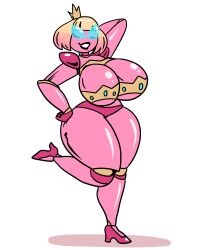 disney dollification female high_heels huge_ass huge_breasts knick_knack lewdsona navel permanent_smile pixar robot_girl smile sunglasses sunnification thick_thighs thin_waist transformation wide_hips