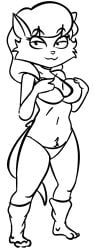 1girls 2023 3_toes anthro anthro_only arms_bent bedroom_eyes big_breasts bikini biped breasts cheek_tuft cleo_catillac clothed clothed_anthro clothed_female clothing crotch_tuft curved_eyebrows digital_drawing_(artwork) digital_media_(artwork) domestic_cat eyebrow_through_hair eyebrows eyelashes facial_tuft feet felid feline felis female female_only footwear full-length_portrait fur fur_tuft gold-white-kott hair heathcliff_and_the_catillac_cats hi_res long_hair loose_socks mammal monochrome mouth_closed narrowed_eyes plantigrade portrait prick_ears seductive small_nose smile smiling_at_viewer smirk smirking_at_viewer socks solo solo_female standing straight_legs swimwear tail the_catillac_cats thick_thighs toes translucent translucent_hair tuft