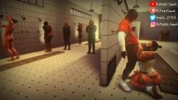 3d dark-skinned_male gay gay_sex interracial kitrell_simz prison_sex prisoner shower tagme video warden