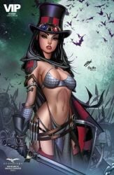 alternate_costume bikini_armor cleavage crusader liesel_van_helsing medieval medieval_armor paul_green shield sword ula_mos weapon zenescope zenescope_entertainment