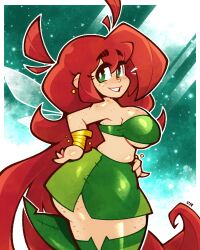 1girls 2023 ass betilla_(rayman) big_ass big_breasts big_butt blush breasts bubble_ass bubble_butt female female_only freckles freckles_on_ass freckles_on_breasts freckles_on_face green_eyes hand_on_butt legendofnerd long_hair looking_at_viewer nymph_(rayman) rayman_(series) red_hair smile smiling smiling_at_viewer solo ubisoft