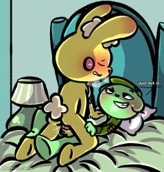 bear bed bunny cuddles_(htf) dumbass_candy flippy_(htf) happy_tree_friends tagme yaoi