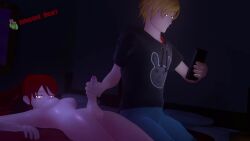 3d animated distracted futa_on_male futanari handjob infected_heart jaune_arc male pyrrha_nikos rwby sound tagme unenthusiastic_handjob video