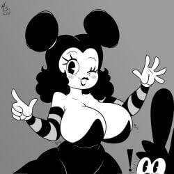 black_hair breasts cartoony female pac-man_eyes sally_mcboing tagme