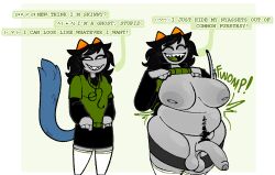 chubby futanari happy_trail homestuck meulin_leijon sharp_teeth shirt tagme text trans_woman transfem xenopavilia