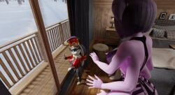 2futas 3d anthro crossover furry futa_on_futa futa_only futanari honkai:_star_rail honkai_(series) humanoid muffet penis pom-pom_(honkai:_star_rail) size_difference tagme tocher44 undertale undertale_(series)