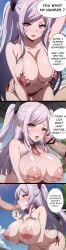 3koma ai_generated alexia_midgar artist_request bangs beach big_breasts bikini blowjob blush breasts breasts_out cheating cheating_girlfriend cuck cuckold cum faceless_male inviting inviting_to_sex kage_no_jitsuryokusha_ni_naritakute! licking netorare ntr outdoors outside penis penis_in_mouth penis_lick penis_out red_bikini red_eyes slut slutty_outfit stranger surprise surprised sweat sweatdrop sweating swimsuit tagme text text_box text_bubble the_eminence_in_shadow twintails