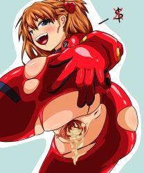 anus asuka_langley_sohryu blush clitoris cum cum_in_pussy cum_inside neon_genesis_evangelion ogt open_mouth pussy uncensored