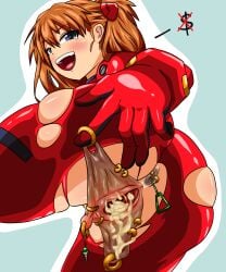 anus asuka_langley_sohryu blush clitoris cum cum_in_pussy cum_inside genital_piercing grotesque_vagina neon_genesis_evangelion ogt open_mouth pussy uncensored