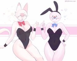 big_breasts breasts bunny_ears bunnysuit cat_ears cat_tail catgirl countryhumans countryhumans_girl japan_(countryhumans) kek_doktor male_pov petite south_korea_(countryhumans) two_girls united_states_of_america_(countryhumans)