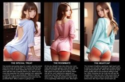 ai_generated multiple_girls pajamas sleepwear spank_marks spanked_ass spanked_booty spanked_butt spanking stable_diffusion take_your_pick themailman