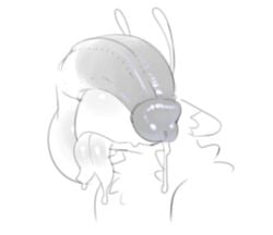 antennae antennae_(anatomy) cant_see_the_haters forked_tongue furry male moba_(artist) moba_(moba) monochrome penis penis_covering_eyes penis_on_face penis_over_eyes precum sketch tongue tongue_out