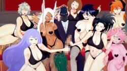 9girls afo age_difference all_for_one artist_request bad_end bikini_uniform black_thong boku_no_hero_academia cleavage collar female grabbing_penis harem itsuka_kendou izuku_midoriya large_breasts male maledom midnight_(my_hero_academia) mina_ashido miruko mitsuki_bakugou momo_yaoyorozu multiple_girls my_hero_academia nejire_hado nemuri_kayama netorare ochako_uraraka panties pasties piercing rule_63 rumi_usagiyama sports_bra sportswear tagme_(artist) thong