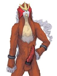 anthro color entei front_view fur furry male male_only nude penis pokemon sketch solo standing tagme testicles