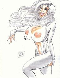 cloak_and_dagger dagger_(marvel) huge_breasts marvel marvel_comics navel nipples rob_durham superheroine white_hair