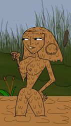 breasts cleopatra_smith clone_high completely_covered_in_mud completely_naked completely_nude covered_in_mud dirty dirty_girl edit female female_only mud muddy naked nipples nude redguy7 solo